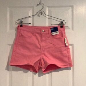 NWT OLD NAVY Pink Stretchy Barbiecore Cute Vacation Beach Denim Shorts sz 4
